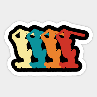 Retro Cricket Sticker